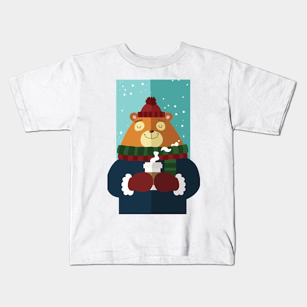 Bear and Chocolate. Kids T-Shirt by eldoodleninja